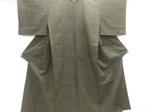 アンティーク　菱模様織り出し本場薩摩紬単衣着物